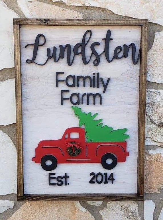 18X12" Family Farm Christmas Sign - the-beautiful-birch